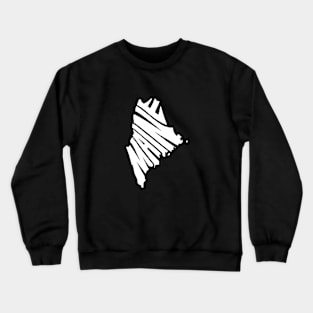 Maine white Crewneck Sweatshirt